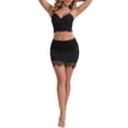 thumbnail image 2 of INSPIRE CHIC Mother's Day Women's Slips Anti-Static Lace Half  Above Knee Solid Underskirt M Black, 2 of 6