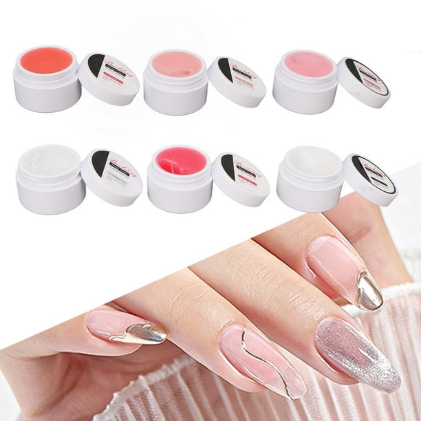 Juego de Gel de Extensión de Uñas de 6 Piezas Kit de Gel de Extensión de Uñas Fortalecedor de Escultura de Bricolaje Decoraciones de Arte de Uñas Conveniencia Duradera para ANGGREK Otros