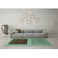 thumbnail image 3 of Ahgly Company Indoor Square Abstract Light Blue Modern Area Rugs, 5' Square, 3 of 4