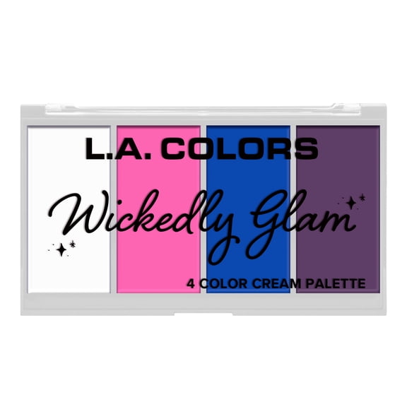 L.A. COLORS HALLOWEEN, MULTI-USE 4 COLOR CREAM COLOR, FACE & EYE PALETTE, PASTEL, 0.35 OZ