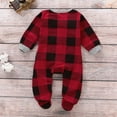 thumbnail image 3 of Infant Baby Boy Girl Plaid Deer Christmas Romper Bodysuit Outfit Kids Long Sleeve Fall Warm Xmas Jumpsuit Clothes (6-12 Months), 3 of 3