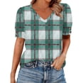 thumbnail image 2 of ATENAR Shirts for Women Soft Lightweight Womens Shirts Loose Tee Green 2XL, 2 of 6