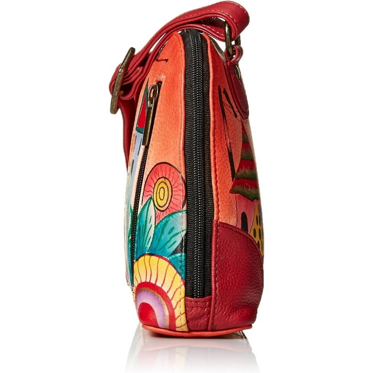 ANNA by Anuschka Women's Hand Painted Leather Organizer, Multi