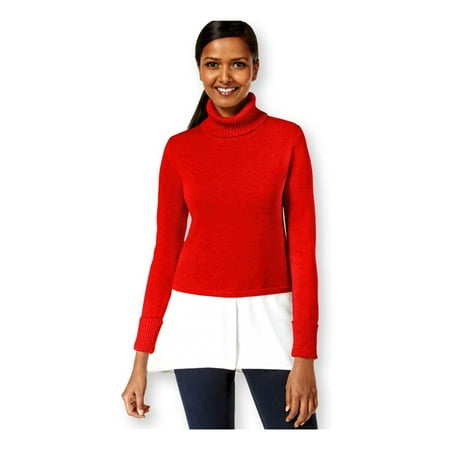 Style&Co. Womens Layered-Look Turtleneck Pullover Sweater
