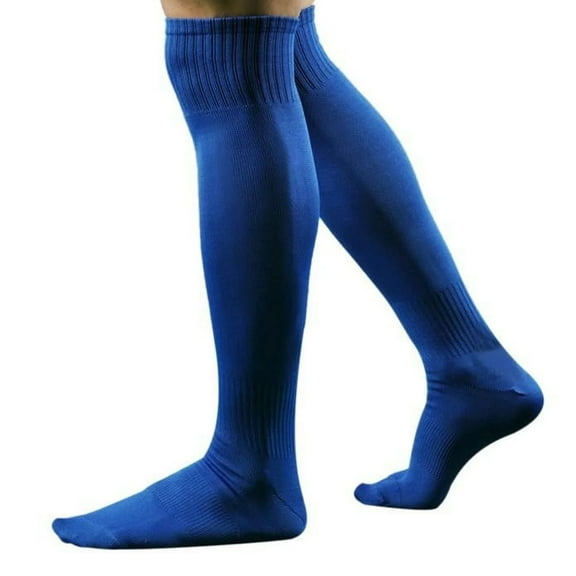 TELOLY Mens Socks Boot Socks for Men Sport Football Soccer Long Socks Over Knee High Sock Baseball Socks Blue