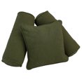 thumbnail image 1 of Double-corded Solid Microsuede Throw Pillows with Inserts (Set of 3) - Hunter Green, 1 of 1