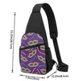 thumbnail image 4 of Disketp Sling Backpack,Multipurpose Crossbody Shoulder Bag Travel Hiking Daypack-Carnival Masks and Beads, 4 of 6