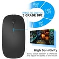 thumbnail image 3 of 2.4GHz Wireless Bluetooth Mouse, Dual Mode Slim Rechargeable Silent USB Mouse, 3 of 7