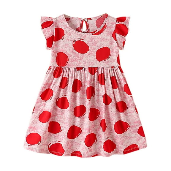 MEZZALL Summer Cotton Chiffon Floral Print Full Print Flared Baby Girl's Dress With Full Sleeves Cute Toddler Wear
