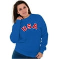 thumbnail image 5 of USA United States Patriotic 4th July Unisex Plus Fleece Graphic Sweatshirt Brisco Brands 5X, 5 of 6