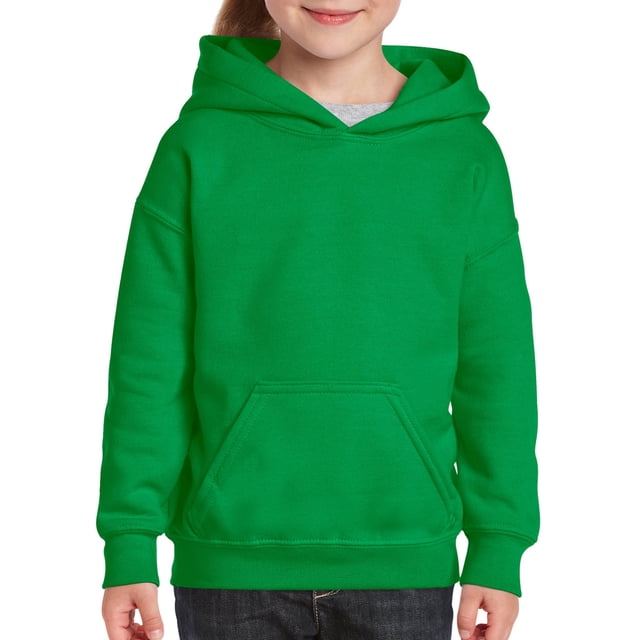 Gildan Youth Heavy Blend Hooded Sweatshirt, XS, Irish Green