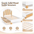 thumbnail image 2 of Miniyam Twin Size Kids Bed Frame with Storage Drawer, Wooden Platform Bed, White & Natural, 2 of 6