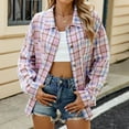 thumbnail image 2 of WEAIXIMIUNG Womens T Shirts Graphic Womens Casual Plus Size Shacket Jacket Long Sleeve Button Down Shirts Blouses Tops, 2 of 9