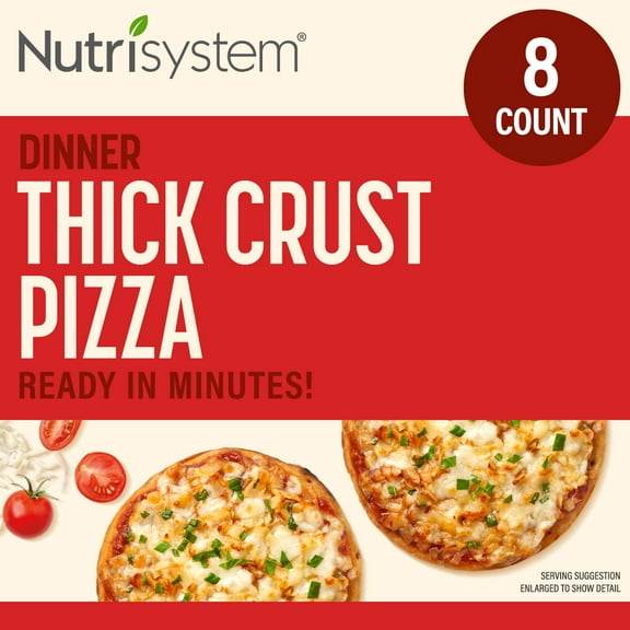 Nutrisystem Thick Crust Pizza, 8 CT. Personal Pizzas to Support Healthy Weight Loss