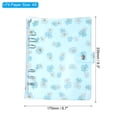 thumbnail image 2 of Uxcell Soft A5 Flower Clear Binder Cover with Snap Button Closure,Blue, 2 of 6