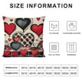 thumbnail image 5 of HENGT  Valentine's Day Pillow Covers Red Black Hearts Decor White Throw Pillow Covers Valentine's Day Cushion Case Decoration for Sofa Couch, 5 of 5