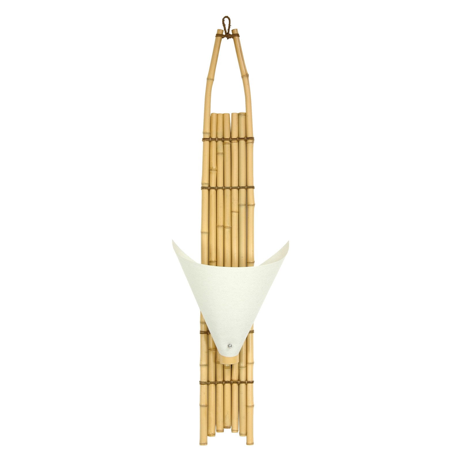 Oriental Furniture 39" Baku Japanese Bamboo Wall Sconce, Light, wall