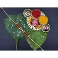 thumbnail image 2 of STORE INDYA Set of 2 Raksha Bandhan Rakhi for Brother with Greeting Card | Traditional Rakhi | Threaded Rakhi for Bhaiya | Premium Indian Rakhi | Diamond Rakhi, 2 of 6