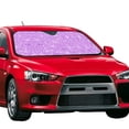 thumbnail image 2 of Bingfone Lilac Glittering Car Windshield Sun Shade Protector Keep Your Vehicle Cool Sun Shield Visor Cover Foldable For Car Truck Suv-Small, 2 of 9
