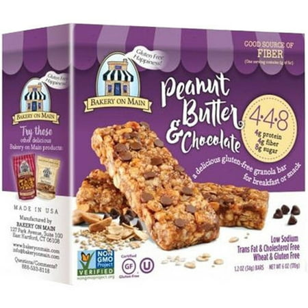 Bakery On Main Chocolate Peanut Butter Granola Bar, 6 oz, (Pack of (Best Way To Mail Chocolate)