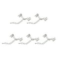 thumbnail image 1 of Unique Bargains 20Sets Ribbon Crimp Clamp Ends with Lobster Claw Clasps & Chain 10mm Silver Tone, 1 of 7