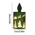 thumbnail image 2 of KTTECTOA Christmas Decoration Vase Table Lamp Etched Glass Tube Santa Sleigh Scene Red Column LED Light Battery Operated Clearance Fall Decorations for Home Canada Days Christmas Decorations, 2 of 2