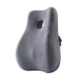 thumbnail image 1 of Milaget Lumbar Support Pillow Memory Foam Back Cushion for Car Seats Sofas Recliners grey, 1 of 9