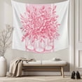 thumbnail image 5 of Eucalyptus Pink Large Tapestry for Bedroom Wall Hanging Tapestry,Vintage Bottle Succulents Flower Stripes Ceiling Backdrop Tapestries Poster Blanket Wall Decor for Teens Room Living Room 100" x 59", 5 of 8