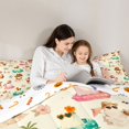 thumbnail image 4 of Feelyou Kawaii Beach Ghost Flamingo Twin Bedding, Summer Coconut Tree Bedding Comforter Set, Halloween Reversible, 7 Pieces, 4 of 7
