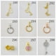 thumbnail image 4 of Colgante con microincrustaciones de cobre, accesorios de joyería para hacer uno mismo, borla, trébol de cuatro hojas, mariposa, collar de acero de titanio, lazo, chapado en oro real, 4 of 6