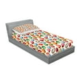 thumbnail image 2 of Ambesonne Colorful Fitted Sheet & Pillow Sham Set, Topaz Diamonds Art, Twin, Multicolor, 2 of 2