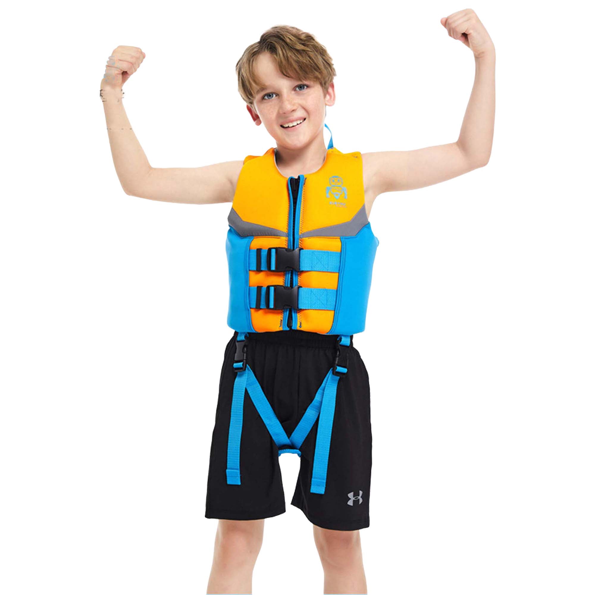 Kids Swim Vest Life Jacket Flotation Swimming Aid with Adjustable Safety Strap Children Life Vest