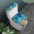 thumbnail image 2 of HELLHERO Starfish and Seashell Pattern Toilet Seat Covers & 2 Piece Toilet Protector Cover & Universal for Toilet, 2 of 8
