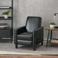 thumbnail image 3 of GDF Studio Paris Bonded Leather Recliner Club Chair, Black, 3 of 12