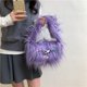 thumbnail image 2 of Bolso de hombro de felpa para mujer, 2 of 7