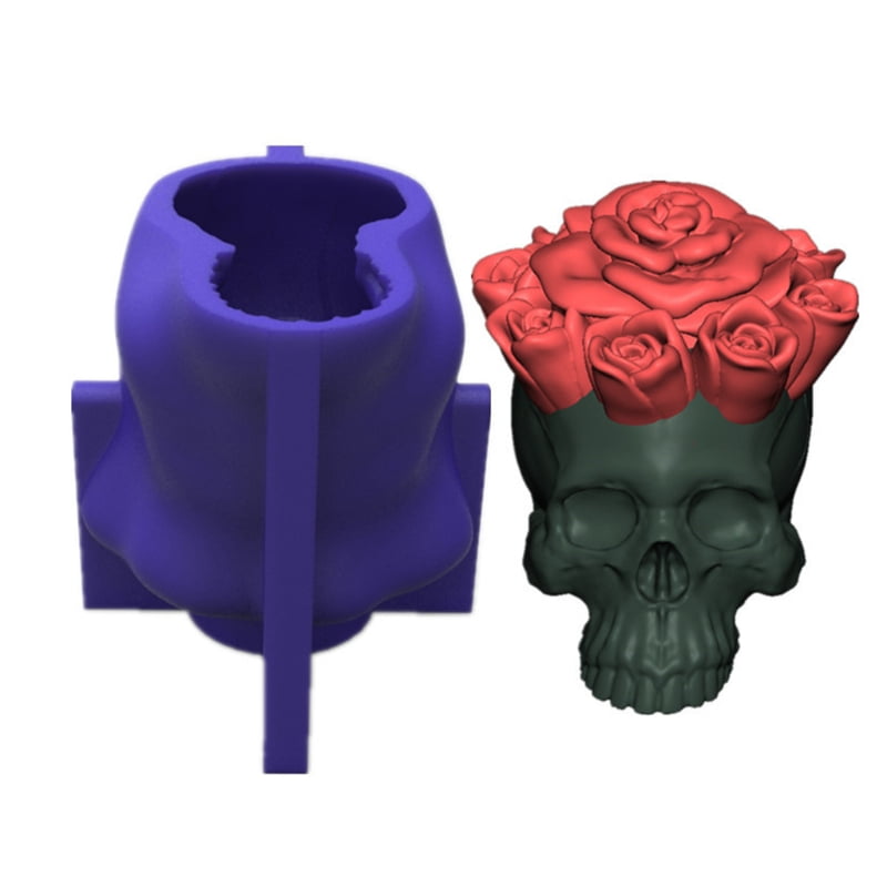 3D Rose Candle Epoxy Resin Mold Plaster Soap Silicone Mould DIY Crafts Home Ornaments Casting Tools