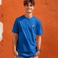 thumbnail image 4 of Dalix Ghost Mode Heavy Cotton Short Sleeve Summer Tee Mens in Royal Blue XL X-Large, 4 of 5