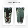 thumbnail image 3 of Balery Zombie Flower Apocalypse Pattern 20oz Insulated Car Cup with Dual Drink Lids, Stainless Steel Travel Mug Eco-Friendly and Leak-Proof-Straw Three-piece Set, 3 of 8