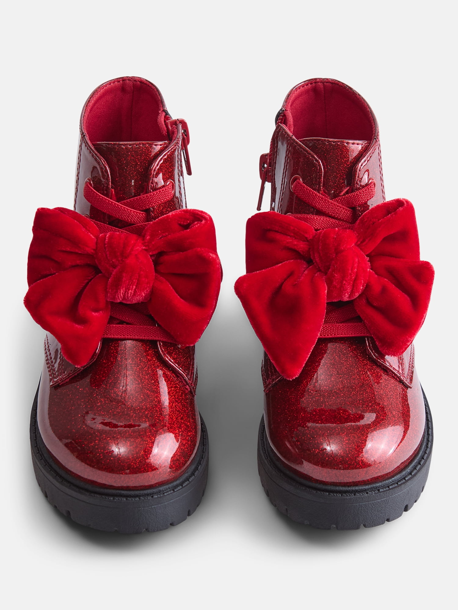 Wonder Nation Baby and Toddler Girls Bow Combat Boots