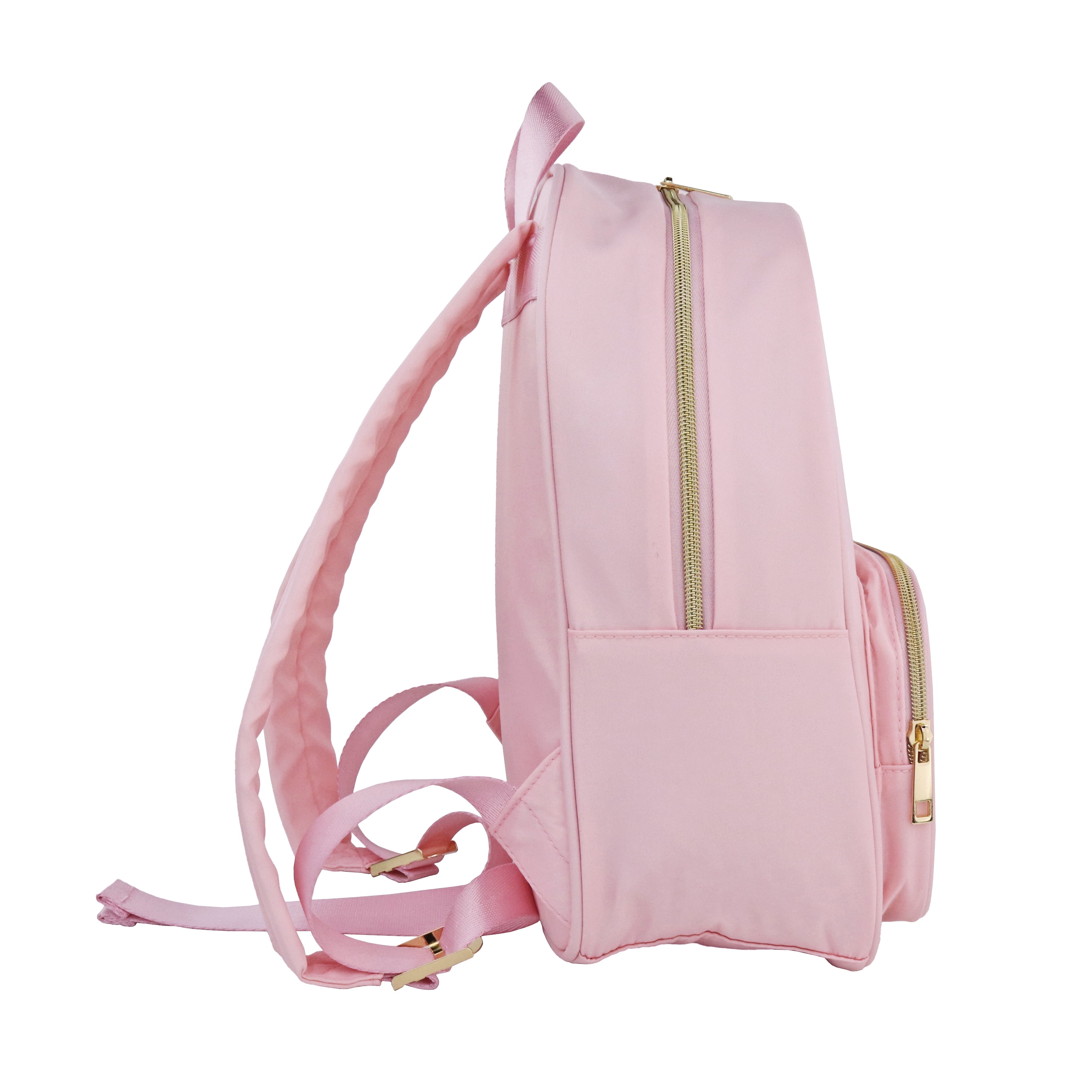 Hello Hobby Nylon Backpack, Customizable Travel Book Bag for Crafts, School, and Everyday Use, Pink