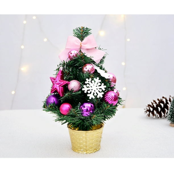 Artificial Tabletop Mini Christmas Tree Decorations Festival Miniature Tree Walmart Com Walmart Com