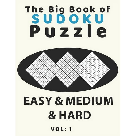 The big book of sudoku puzzle easy & medium & hard, (Paperback)