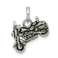 thumbnail image 3 of FB Jewels Sterling Silver Antiqued Motorcycle Charm, 3 of 5