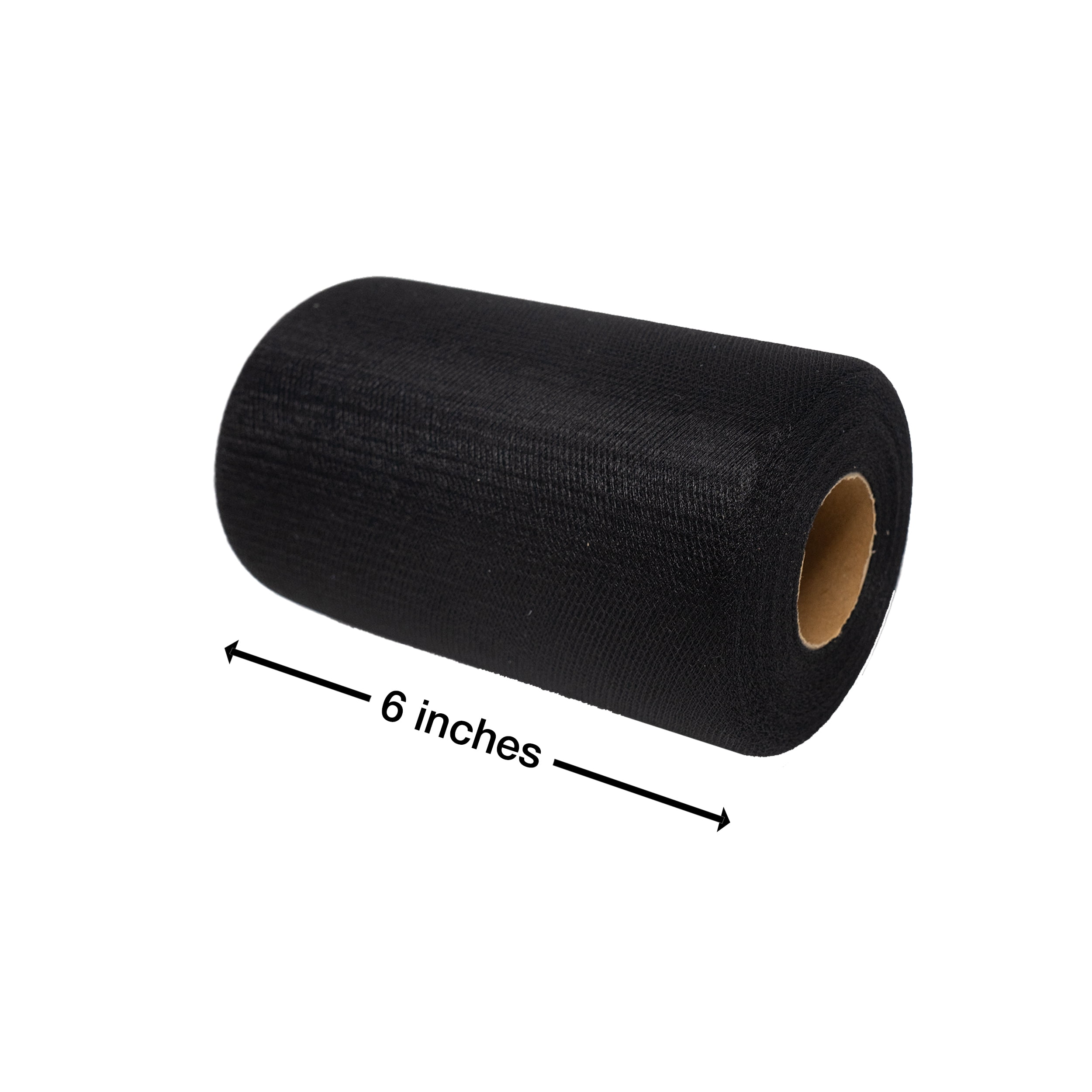 Singer Black Tulle Fabric Rolls 6 Inch by 100 Yards (300 ft)