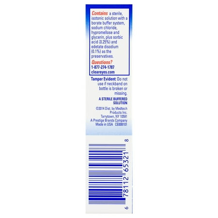 Clear Eyes | Contact Lens Multi-Action Relief Eye Drops | 0.5 FL OZ ...