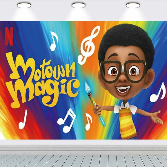 Motown Birthday Backdrop Banner Party Supplies Poster Movie Theme Background for Photography Birthday Decorations