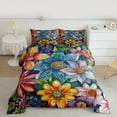 thumbnail image 2 of Manfei Traditional Floral Flower Full Size Comforter Sets 3-Piece for Female Men,Vintage Aesthetics Bedding Comforter Set,Exotic Style Lightweight Bedding Sets,Luxury Bedroom Decor,Reversible, 2 of 8