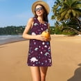 thumbnail image 3 of Disketp Space Dinosaur para Vestido sin Mangas para Mujeres, Vestidos de Verano para Mujeres, Casual y Holgado para la Playa, 3 of 7