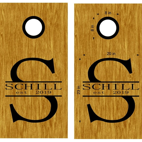 Cornhole Board Decals Family Name Established Date Vinyl Sticker