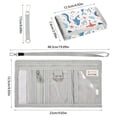 thumbnail image 3 of JIALIOU Nylon Trifold Card Wallet with ID Window Zipper Pocket for Men Women Teen Lifebuoy Whale Starfish, 3 of 7